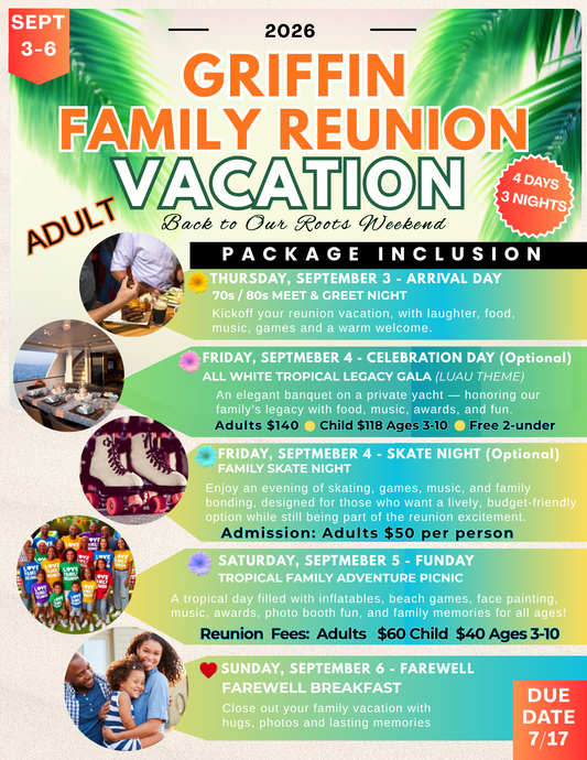 Full 3-Day Dinner Cruise Reunion Experience (Adult)